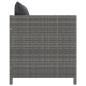 Preview: 12-tlg. Garten-Lounge-Set mit Kissen Poly Rattan Grau