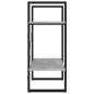 Preview: Bücherregal 2 Fächer Betongrau 60x30x70 cm Holzwerkstoff