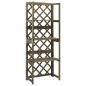Preview: ARDEBO.de - Spalier mit Ablagen Grau 55x30x140 cm Massivholz Tanne