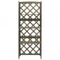 Preview: Spalier mit Ablagen Grau 55x30x140 cm Massivholz Tanne