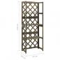 Preview: Spalier mit Ablagen Grau 55x30x140 cm Massivholz Tanne