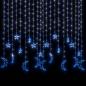 Preview: Lichterketten Stern und Mond Fernbedienung 345 LED Blau