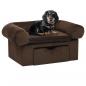 Preview: ARDEBO.de - Hundesofa mit Schublade Braun 75x50x38 cm Plüsch