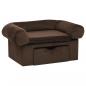 Preview: Hundesofa mit Schublade Braun 75x50x38 cm Plüsch