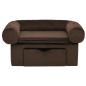 Preview: Hundesofa mit Schublade Braun 75x50x38 cm Plüsch