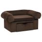 Preview: Hundesofa mit Schublade Braun 75x50x38 cm Plüsch