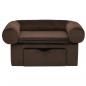 Preview: Hundesofa mit Schublade Braun 75x50x38 cm Plüsch