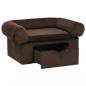 Preview: Hundesofa mit Schublade Braun 75x50x38 cm Plüsch