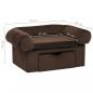 Preview: Hundesofa mit Schublade Braun 75x50x38 cm Plüsch