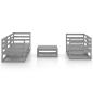 Preview: 6-tlg. Garten-Lounge-Set Grau Massivholz Kiefer