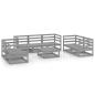 Preview: 8-tlg. Garten-Lounge-Set Grau Massivholz Kiefer