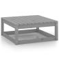 Preview: 8-tlg. Garten-Lounge-Set Grau Massivholz Kiefer