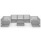 Preview: 8-tlg. Garten-Lounge-Set Grau Massivholz Kiefer