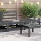 Preview: ARDEBO.de - 2-tlg. Garten-Lounge-Set Grau Kiefer Massivholz
