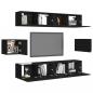 Preview: 6-tlg. TV-Schrank-Set Schwarz Holzwerkstoff