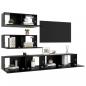 Preview: 4-tlg. TV-Schrank-Set Schwarz Holzwerkstoff
