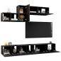 Preview: 6-tlg. TV-Schrank-Set Schwarz Holzwerkstoff