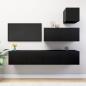 Preview: ARDEBO.de - 4-tlg. TV-Schrank-Set Schwarz Holzwerkstoff