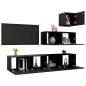 Preview: 4-tlg. TV-Schrank-Set Schwarz Holzwerkstoff