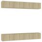 Preview: TV-Schränke 4 Stk. Sonoma-Eiche 100x30x30 cm Holzwerkstoff