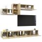 Preview: 6-tlg. TV-Schrank-Set Sonoma-Eiche Holzwerkstoff