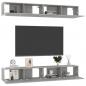 Preview: TV-Schränke 4 Stk. Betongrau 100x30x30 cm Holzwerkstoff