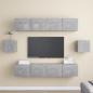 Preview: ARDEBO.de - 6-tlg. TV-Schrank-Set Betongrau Holzwerkstoff