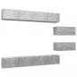 Preview: 6-tlg. TV-Schrank-Set Betongrau Holzwerkstoff