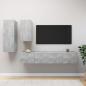 Preview: ARDEBO.de - 4-tlg. TV-Schrank-Set Betongrau Holzwerkstoff
