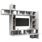 Preview: 9-tlg. TV-Schrank-Set Betongrau Holzwerkstoff