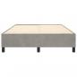 Preview: Bettgestell Hellgrau 140x190 cm Samt