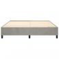 Preview: Bettgestell Hellgrau 200x200 cm Samt
