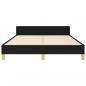 Preview: Bettgestell mit Kopfteil Schwarz 140x200 cm Stoff