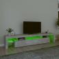 Preview: TV-Schrank mit LED-Leuchten Betongrau 215x36,5x40 cm