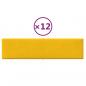 Preview: Wandpaneele 12 Stk. Gelb 60x15 cm Samt 1,08 m²