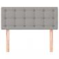 Preview: Kopfteil Hellgrau 100x5x78/88 cm Stoff
