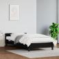 Preview: ARDEBO.de - Bettgestell mit Kopfteil Schwarz 90x200 cm Kunstleder