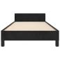 Preview: Bettgestell mit Kopfteil Schwarz 90x200 cm Samt