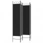 Preview: 4-tlg. Paravent Schwarz 160x200 cm Stoff