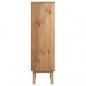 Preview: Schuhschrank OTTA mit 3 Schubladen Braun&Grau Massivholz Kiefer
