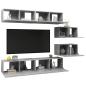 Preview: 6-tlg. TV-Schrank-Set Betongrau Holzwerkstoff