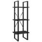 Preview: Bücherregal 5 Fächer Grau 40x30x175 cm Holzwerkstoff