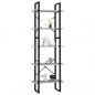 Preview: Bücherregal 5 Fächer Betongrau 60x30x175 cm Holzwerkstoff