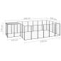 Preview: Hundezwinger Schwarz 8,47 m² Stahl   
