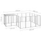 Preview: Hundezwinger Silbern 6,05 m² Stahl  
