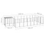 Preview: Hundezwinger Silbern 10,89 m² Stahl  