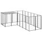 Preview: Hundezwinger Schwarz 4,84 m² Stahl  