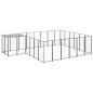 Preview: Hundezwinger Schwarz 12,1 m² Stahl