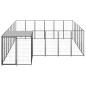 Preview: Hundezwinger Schwarz 12,1 m² Stahl