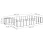 Preview: Hundezwinger Schwarz 19,36 m² Stahl  